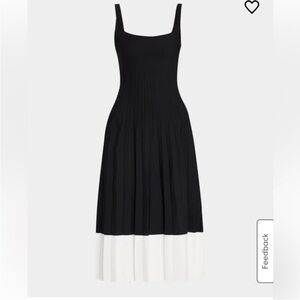 STAUD Ellison Black and White Dress